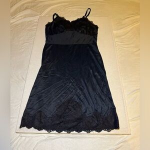 Elegant Black Lace Slip or Dress